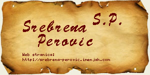 Srebrena Perović vizit kartica